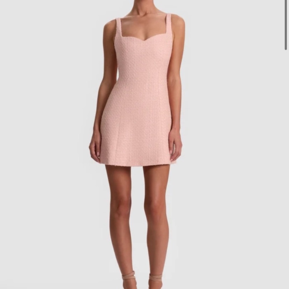 Alice+ Olivia Eve Tweed Mini Dress English Rose